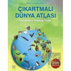Çıkartmalı Dünya Atlası - Hayvanların Yaşadığı Yerler
