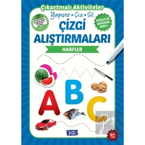 Çizgi Alıştırmaları - Harfler (4 Yaş)