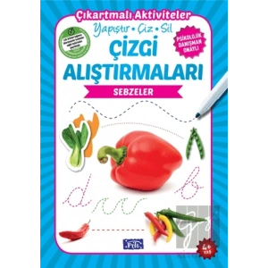 Çizgi Alıştırmaları - Sebzeler (4 Yaş)