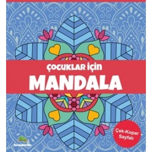 Çocuklar İçin Mandala - Mavi