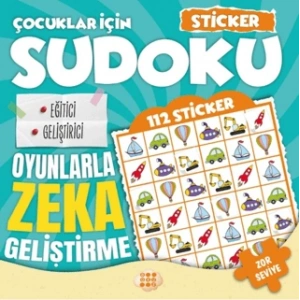 Çocuklar İçin Sudoku - Sticker Hediyeli Zor Seviye 1