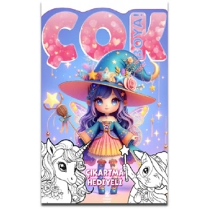 Çok Boya! Çıkartmalı Dev Boyama Kitabı-Sihir
