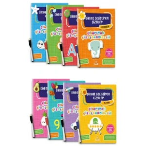 Dikkat Geliştiren Çizgiler Seti - 8 Kitap Takım