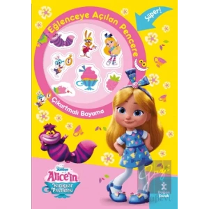 Disney Alice’in Harikalar Pastanesi Eğlenceye Açılan Pencere Çıkartmalı Boyama Kitabı