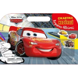 Disney Arabalar Çıkartma Hediyeli Boyama Albümü