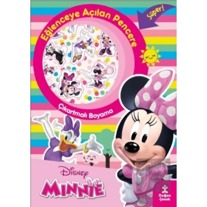 Disney Minnie Eğlenceye Açılan Pencere Çıkartmalı Boyama Kitabı