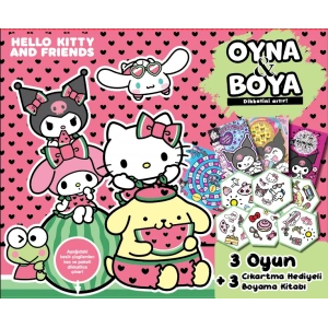 Hello Kitty and Friends Oyna ve Boya Kutulu Set