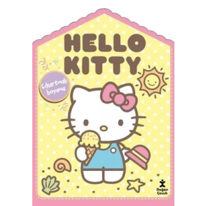 Hello Kitty Evde Çıkartmalı Boyama Kitabı