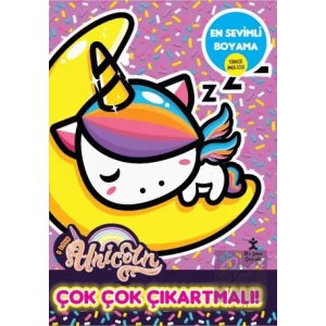 I Love Unicorn En Sevimli Boyama Çok Çok Çıkartmalı!