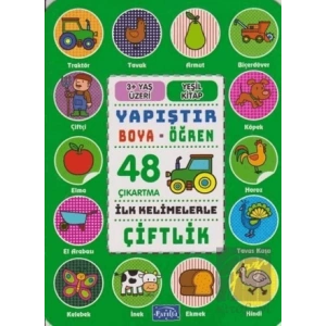 İlk Kelimelerle Çiftlik - Yapıştır-Boya-Öğren