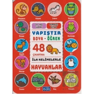 İlk Kelimelerle Hayvanlar - Yapıştır-Boya-Öğren