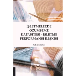 İşletmelerde Özümseme Kapasitesi - İşletme Performansı İlişkisi