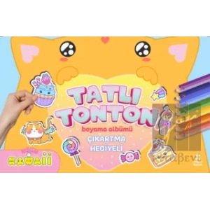 Kawaii Tatlı Tonton Çıkartma Hediyeli Boyama Albümü