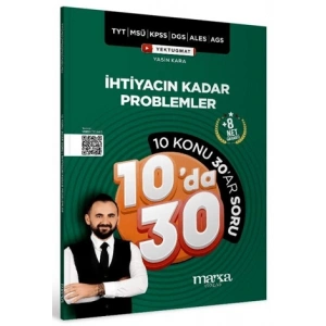 KPSS MEB-AGS YKS TYT MSÜ DGS ALES İhtiyacın Kadar Problemler Kampı 10 da 30 Soru Bankası