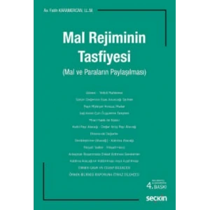 Mal Rejiminin Tasfiyesi<br /> (Mal ve Paraların Paylaşılması)