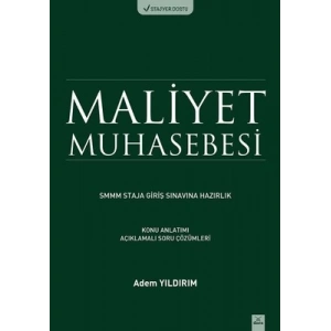 Maliyet Muhasebesi Staja Giriş Sınavına Hazırlık