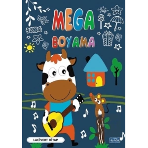Mega Boyama-Lacivert Kitap