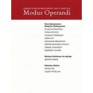 Modus Operandi İlişkisel Sosyal Bilimler Dergisi Sayı : 4 / Mart -  2016