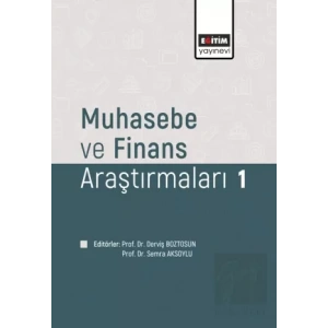 Muhasebe ve Fınans Araştırmaları 1