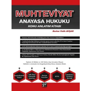 Muhteviyat Anayasa Hukuku Konu Anlatım Kitabı - Berker Fatih Avşar