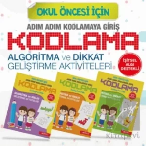Okul Öncesi Adım Adım Kodlamaya Giriş (3 Kitap+Yazı Tahtası)