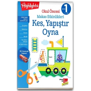 Okul Öncesi Makas Etkinlikleri Kes, Yapıştır, Oyna 1. Seviye