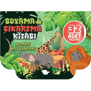 Orman Hayvanları - Boyama ve Çıkartma Kitabı