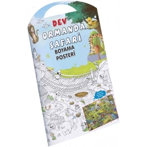 Ormanda Safari Dev Boyama Posteri