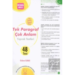 Ortaokul Düzeyi Tek Paragraf Çok Anlam Yaprak Test