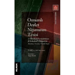 Osmanlı Devlet Nizamının Tesisi