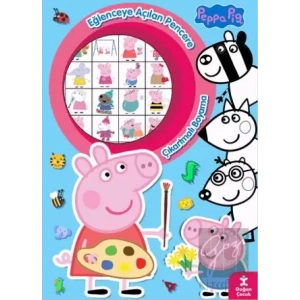 Peppa Pig Eğlenceye Açılan Pencere Çıkartmalı Boyama Kitabı