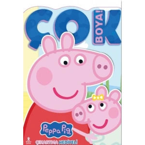 Peppa Pig ve Evie - Çok Boya! Çıkartmalı Dev Boyama Kitabı