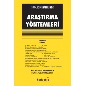 Sağlık Bilimlerinde Araştırma Yöntemleri-Kadir Süm