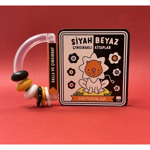 Siyah -  Beyaz Çıngıraklı Kitaplar -  Hayvanlar (Ciltli)