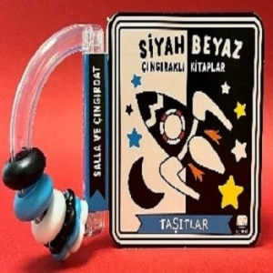 Siyah -  Beyaz Çıngıraklı Kitaplar - Taşıtlar (Ciltli)