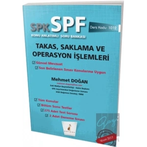 SPK - SPF Takas, Saklama ve Operasyon İşlemleri Konu Anlatımlı Soru Bankası