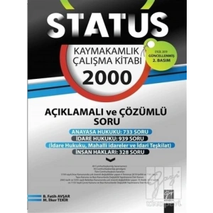 Status 2000 Kaymakamlık Çalışma Kitabı Açıklamalı ve Çözümlü Soru - B. Fatih Avşar - M. İlker Tekir