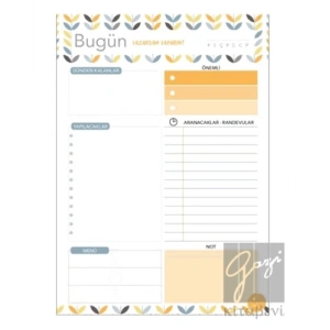 Süresiz Günlük Planlayıcı – Yaprak Desenli