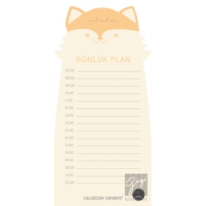 Tilkili Günlük Plan - Bloknot