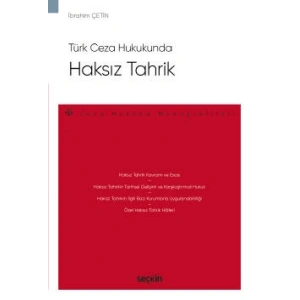 Türk Ceza HukukundaHaksız Tahrik – Ceza Hukuku Monografileri –