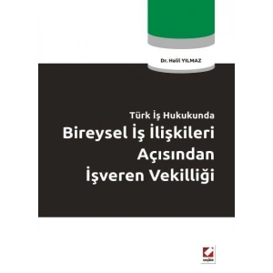 Türk İş HukukundaBireysel İş İlişkileri Açısından İşveren Vekilliği