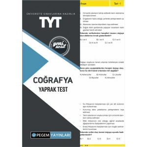TYT COĞRAFYA YAPRAK TEST