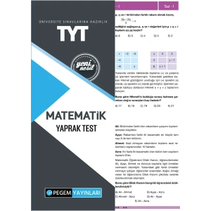 TYT MATEMATİK YAPRAK TEST