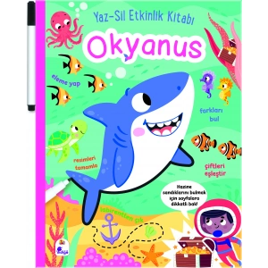 Yaz-Sil Etkinlik Kitabı – Okyanus (Kalemli)