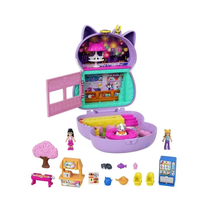 Polly Pocket Kedili Suşi Dükkanı Kompakt Oyun Seti