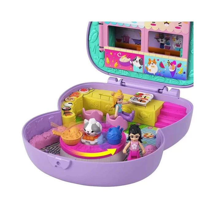 Polly Pocket Kedili Suşi Dükkanı Kompakt Oyun Seti