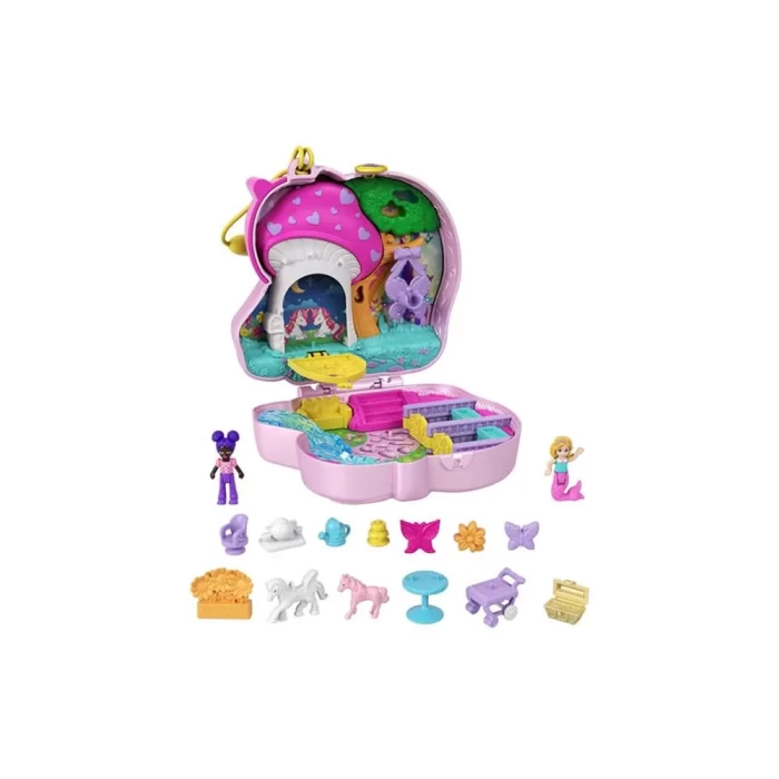 Polly Pocket Tek Boynuzlu At Ormanı Kompakt Oyun Seti