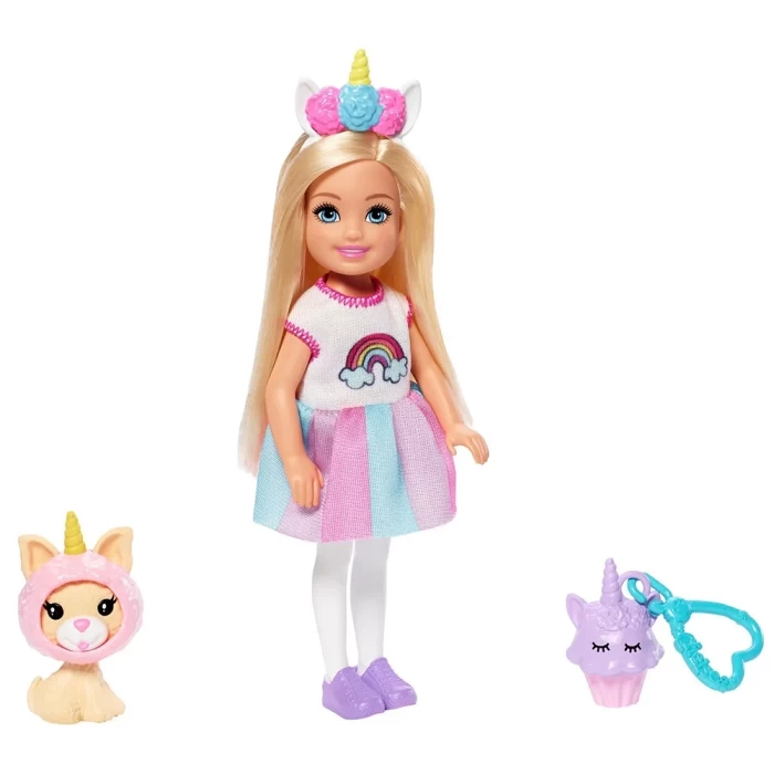 Barbie Kostümlü Chelsea ve Hayvacığı Oyun Setleri - Tek Boynuzlu