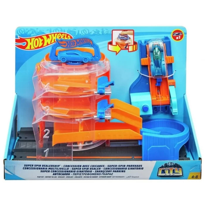 Hot Wheels Tekerlekli Yarış Dünyası Süper Spin Dealership Oyun Se