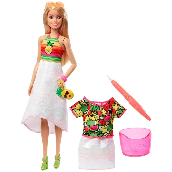 Barbie Crayola Mevyeli Tasarım Bebeği